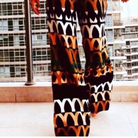 ZARA HIGH WAIST PRINT LOOSE-FIT PANTS - Picture 9 of 11